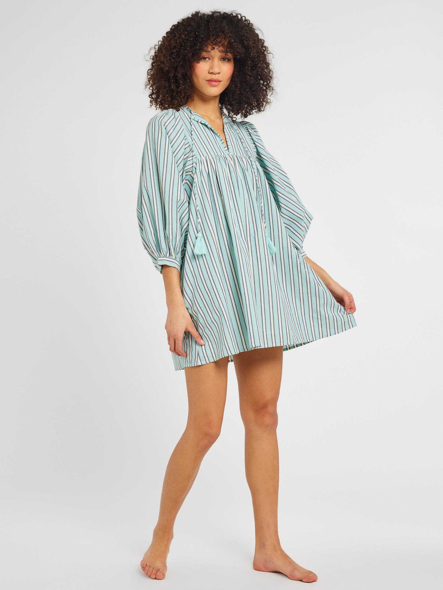 MILLE Clothing Daisy Dress in Seaglass Stripe