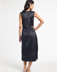 MILLE Clothing Devon Dress in Black Satin