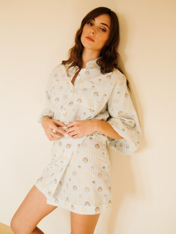 Dove Skirt in Seashell Embroidery — view 7