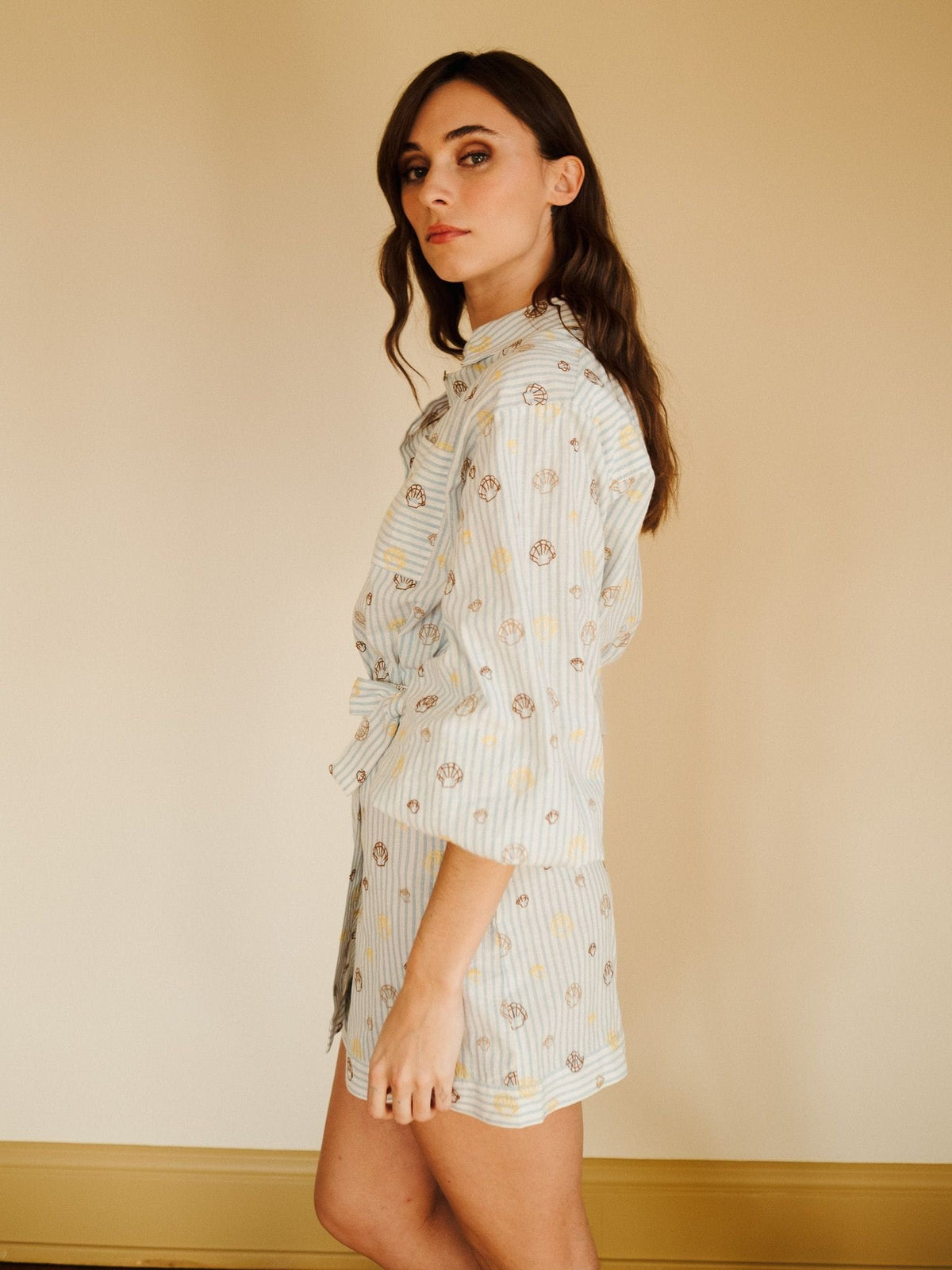 Dove Skirt in Seashell Embroidery — The cut