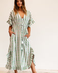 MILLE Clothing Eden Caftan in Sweet Pea Stripe