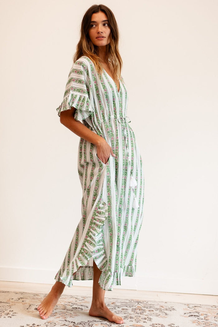 Eden Caftan in Sweet Pea Stripe