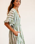MILLE Clothing Eden Caftan in Sweet Pea Stripe