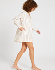 MILLE Clothing Edie Tunic Dress in Cappuccino Stripe