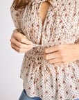MILLE Clothing Ella Top in Blush Foulard