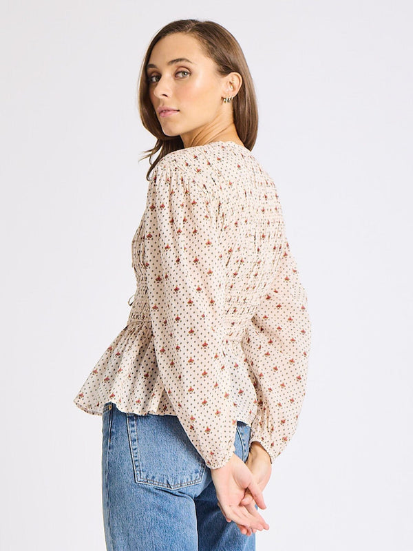 Ella Top in Blush Foulard — view 4