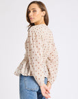 MILLE Clothing Ella Top in Blush Foulard