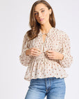MILLE Clothing Ella Top in Blush Foulard