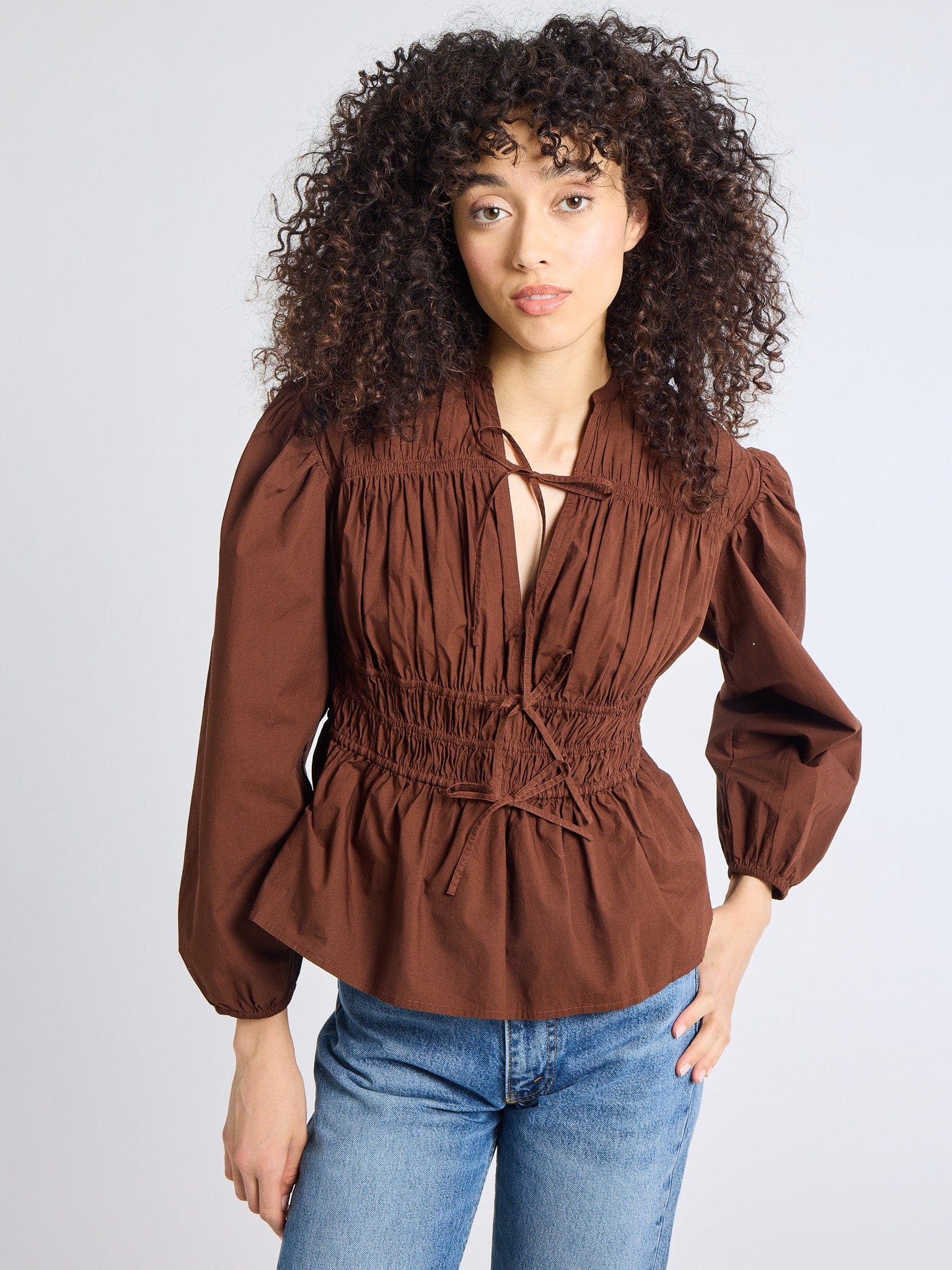 MILLE Clothing Ella Top in Chocolate