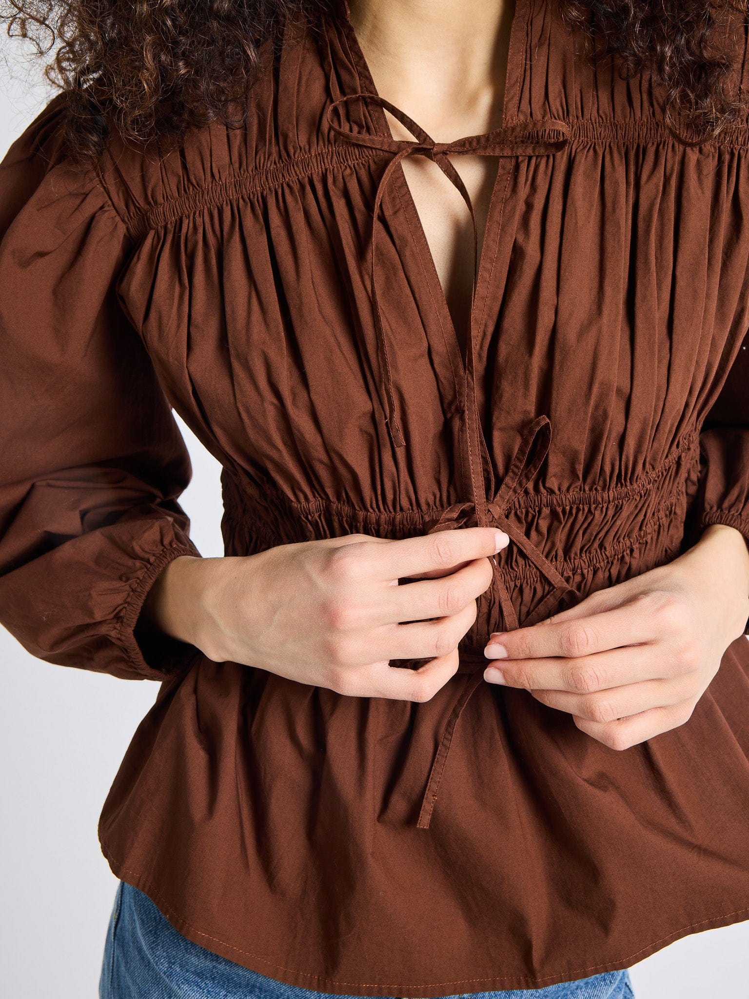 MILLE Clothing Ella Top in Chocolate