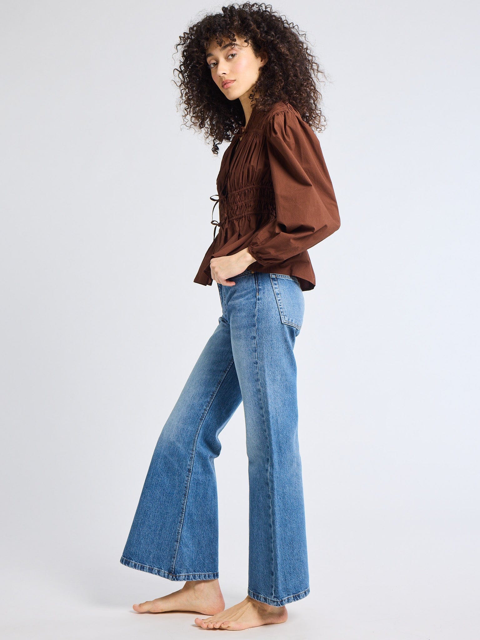 MILLE Clothing Ella Top in Chocolate