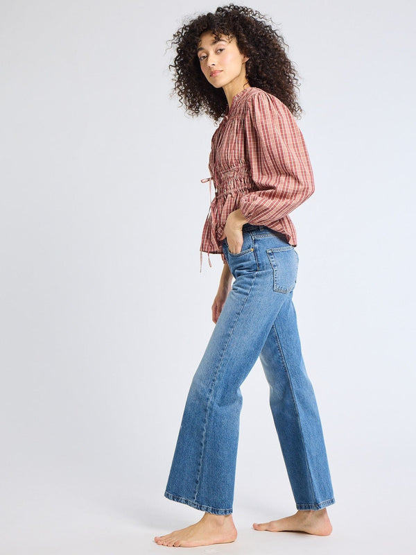 Ella Top in Rose Plaid — view 6
