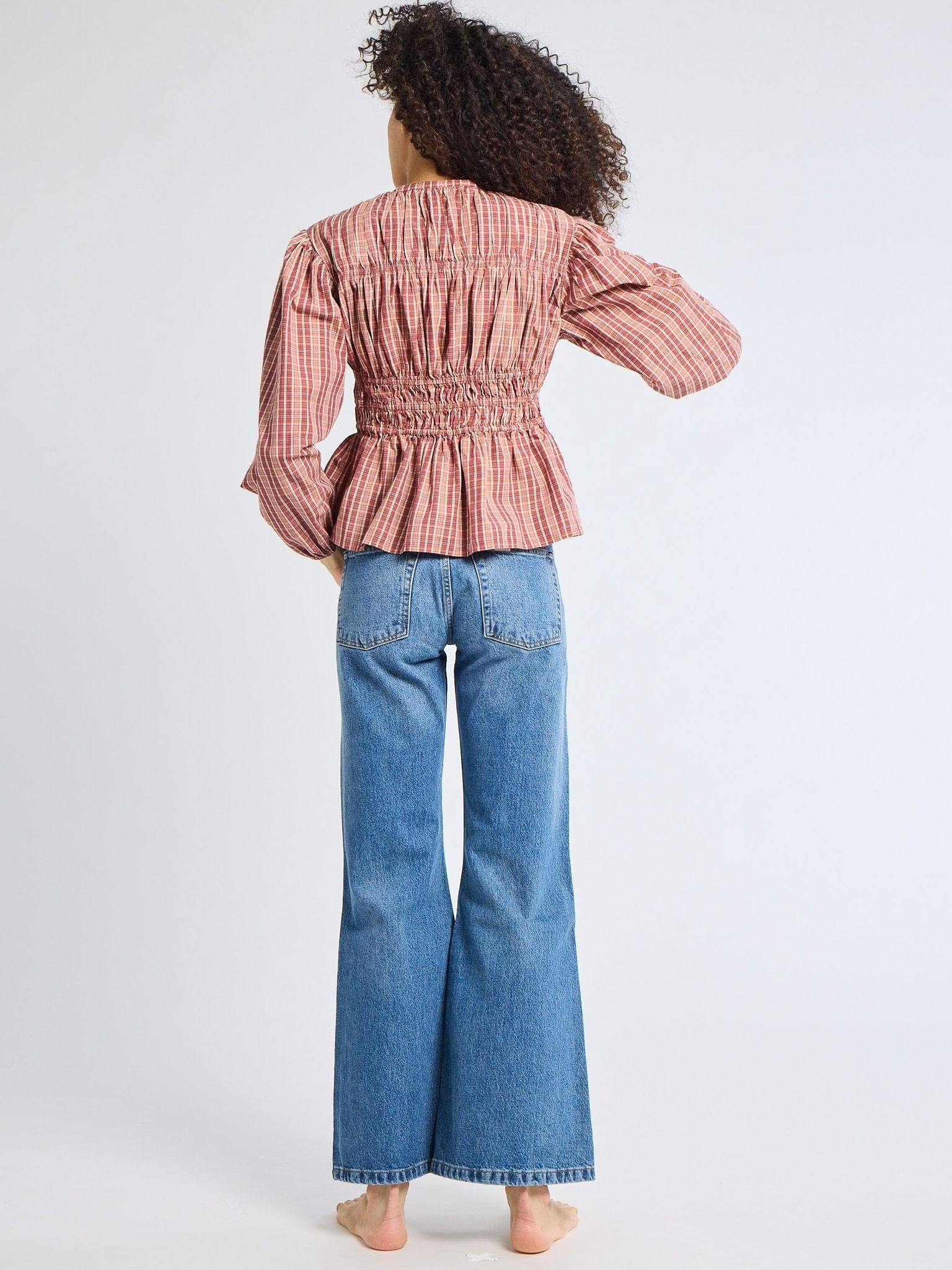 MILLE Clothing Ella Top in Rose Plaid