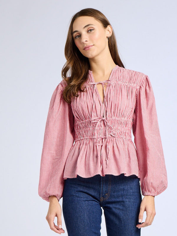 Ella Top in Tango Stripe — view 5