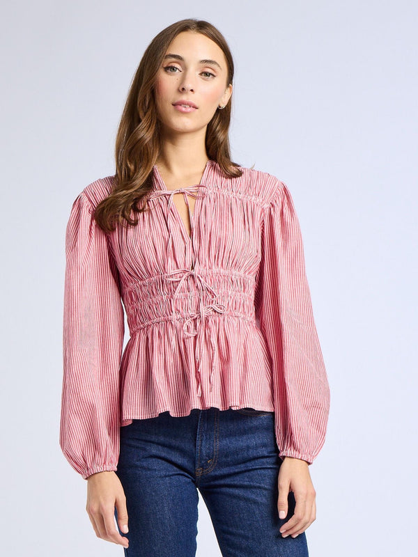 Ella Top in Tango Stripe — view 3