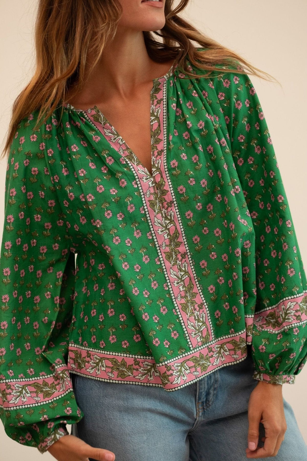 Elodie Top in Jelly Bean — The cloth