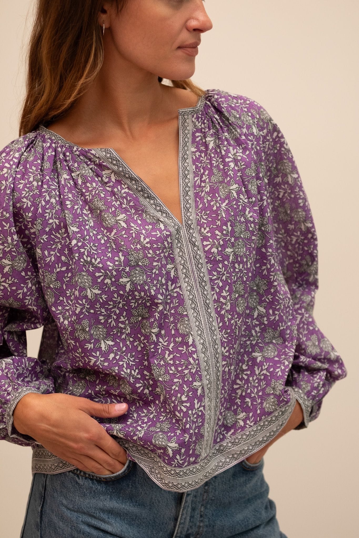 MILLE Clothing Elodie Top in Provence Floral