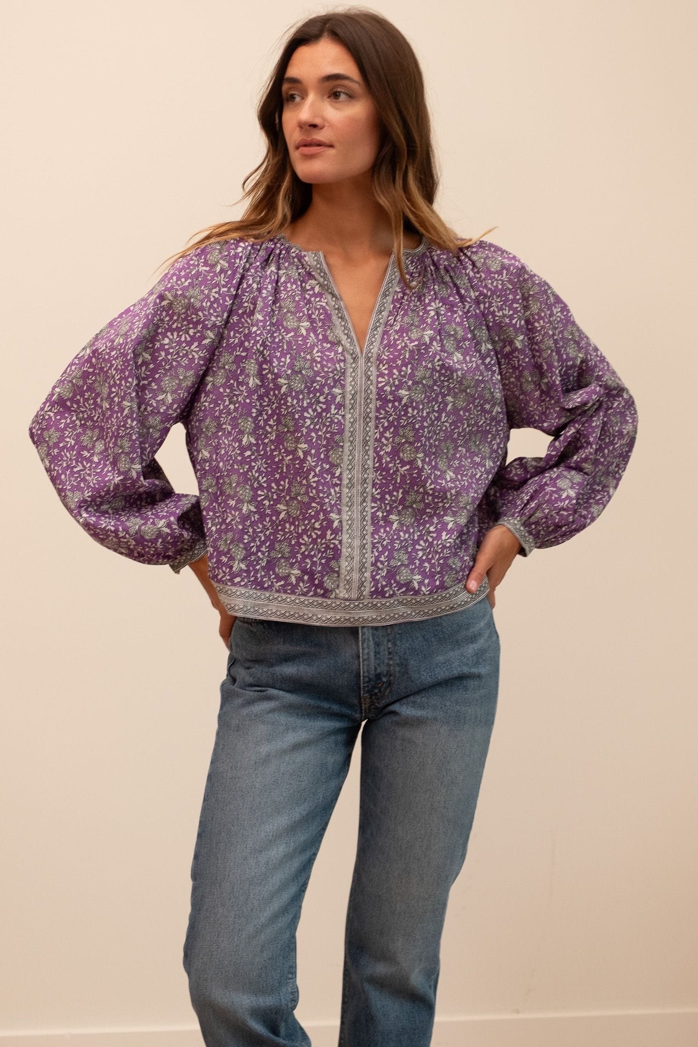 MILLE Clothing Elodie Top in Provence Floral