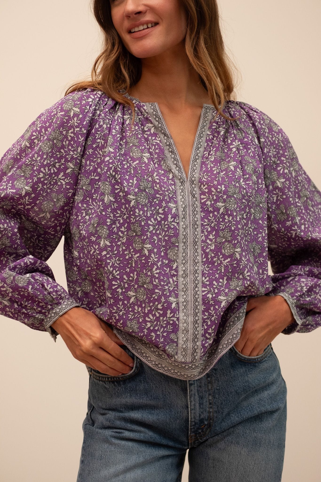 MILLE Clothing Elodie Top in Provence Floral