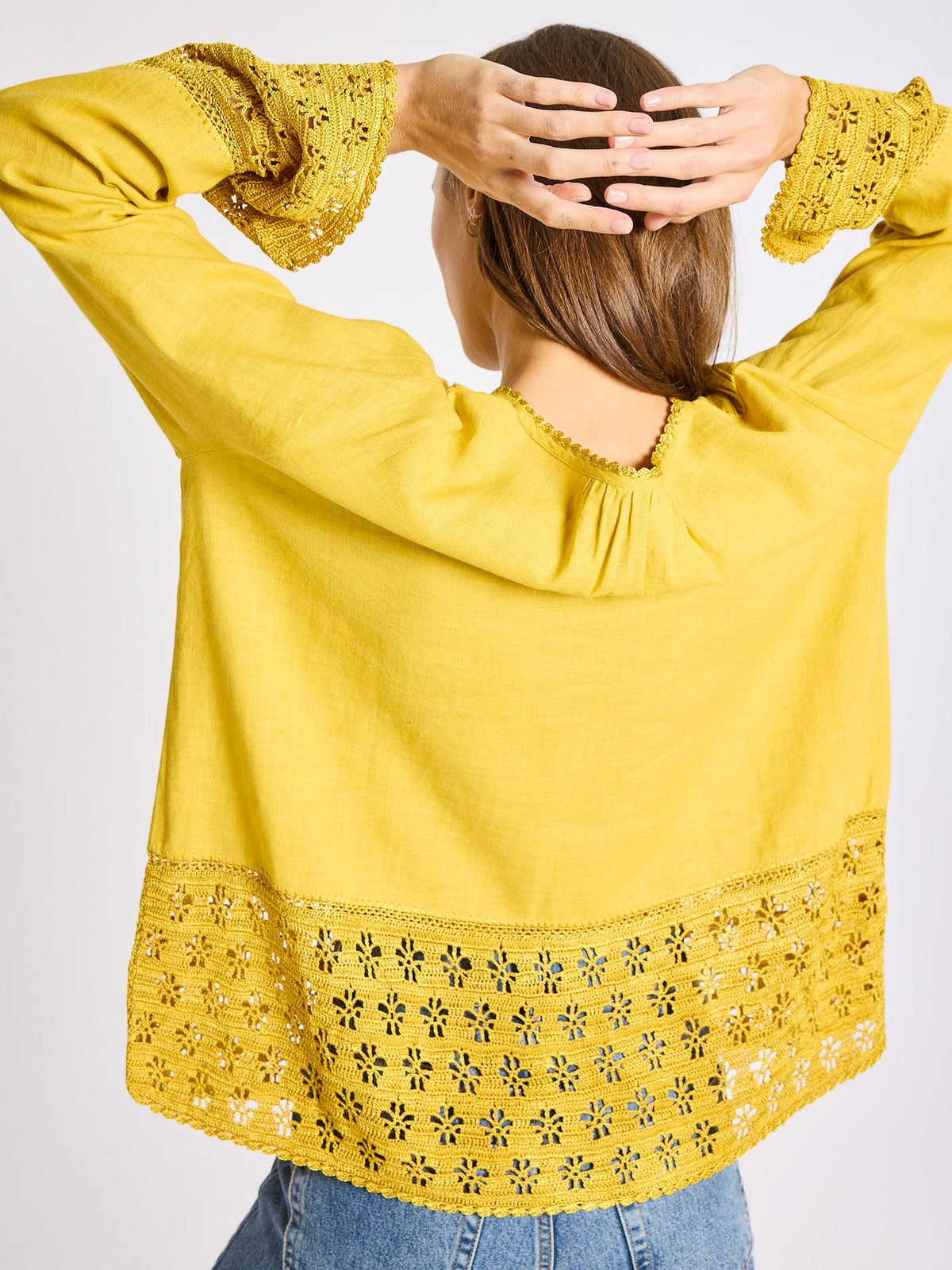 Elsie Top in Marigold — The cut