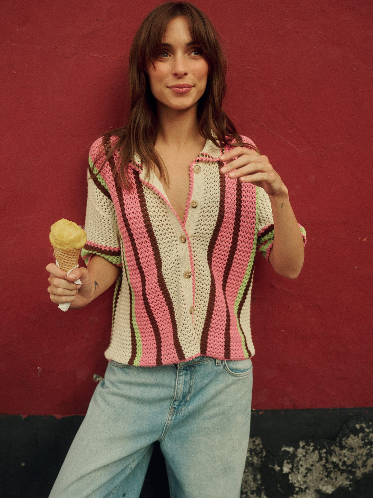 Estelle Cardigan in Gelato — The cut