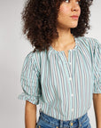 MILLE Clothing Fayette Top in Seaglass Stripe