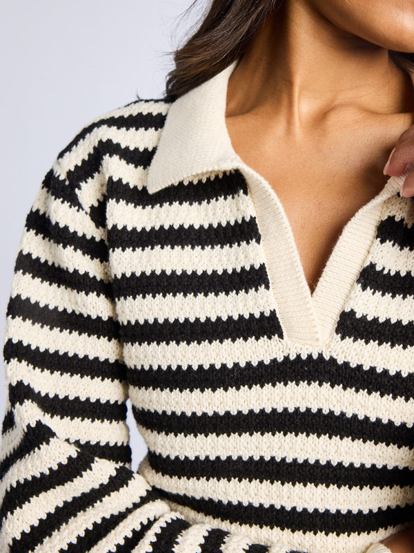 Flora Henley in Black Stripe — view 7