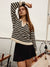 MILLE Clothing Flora Henley in Black Stripe