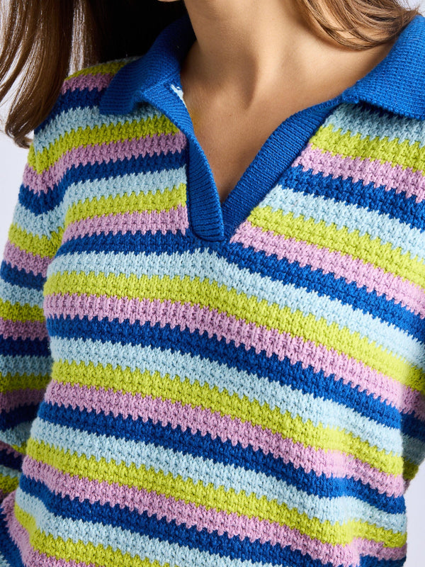 Flora Henley in Printemps Stripe — view 6