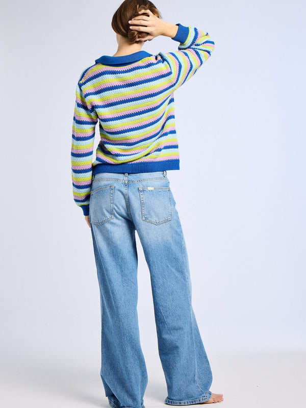 Flora Henley in Printemps Stripe — view 4