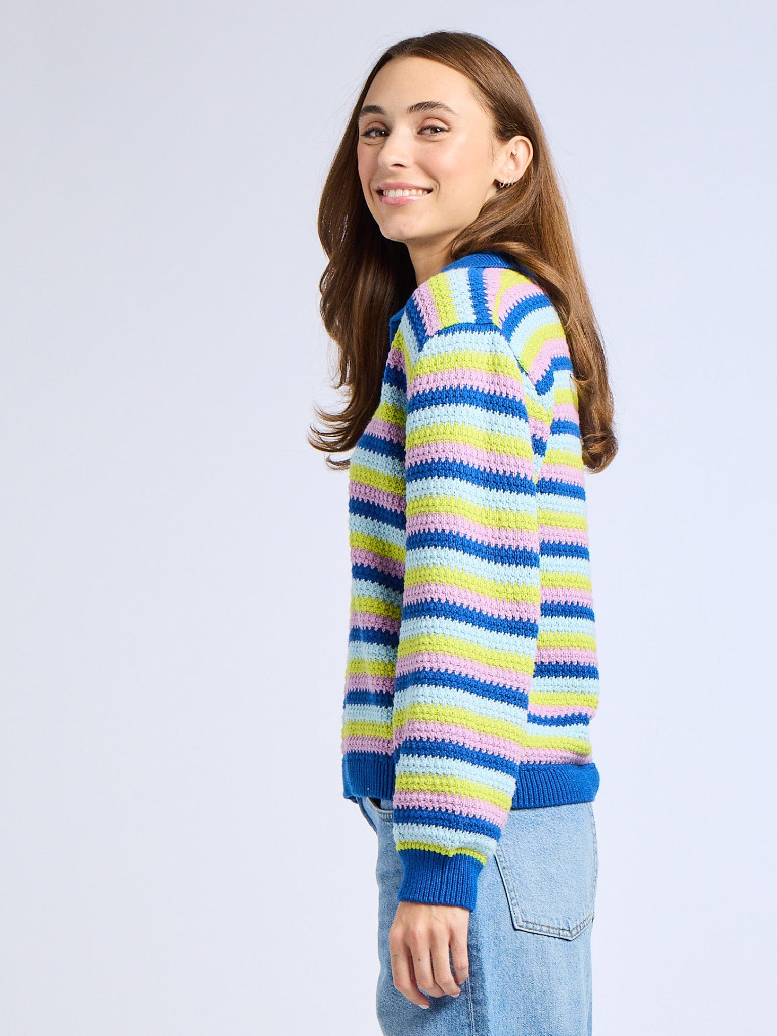 Flora Henley in Printemps Stripe – MILLE