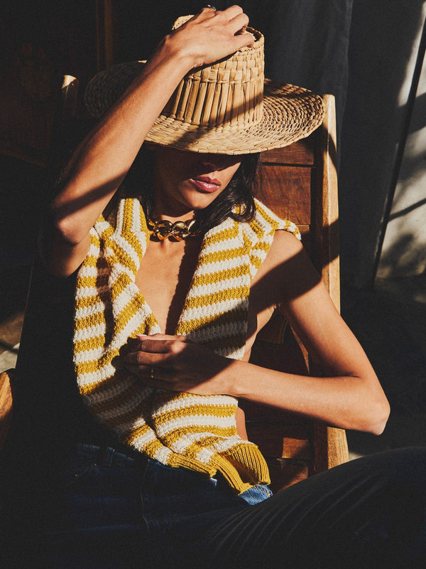 Flora Henley in Sand Stripe — view 2