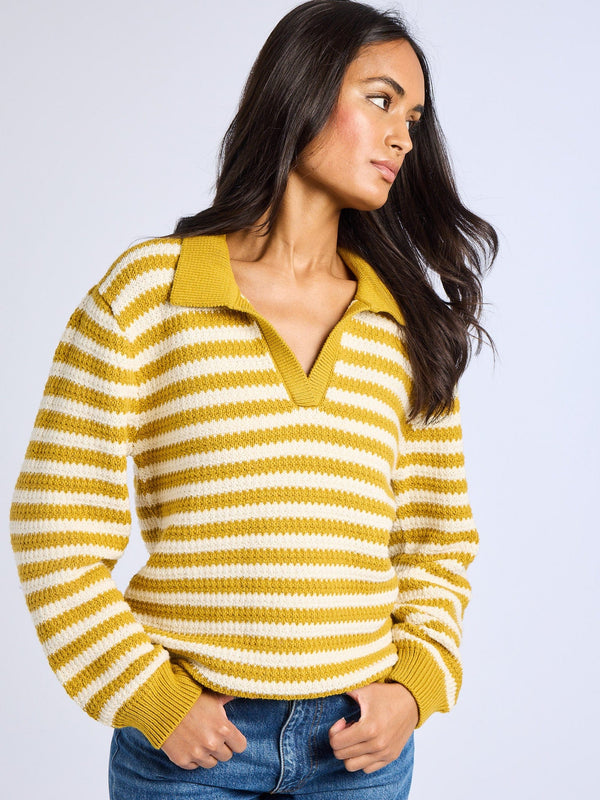 Flora Henley in Sand Stripe — view 4