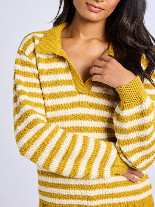 Flora Henley in Sand Stripe — view 5