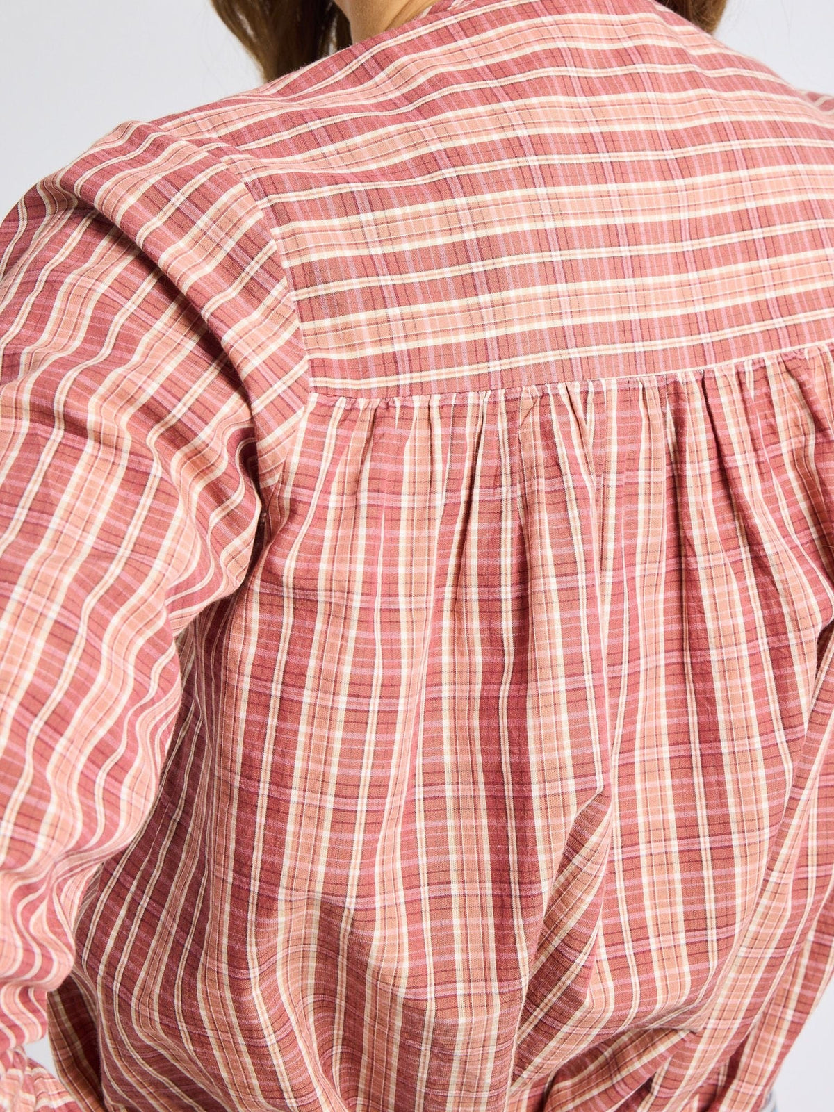 Florian Top in Rose Plaid — The cut