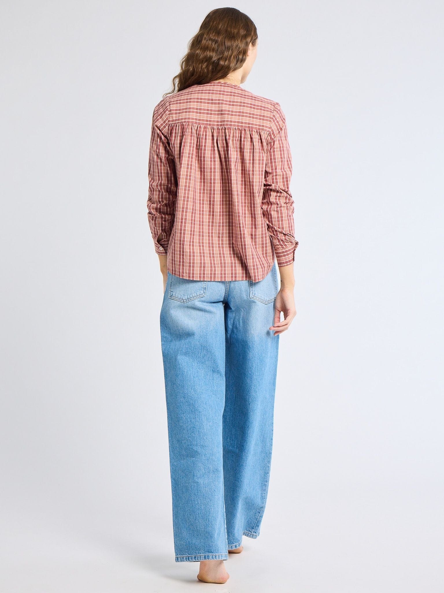MILLE Clothing Florian Top in Rose Plaid