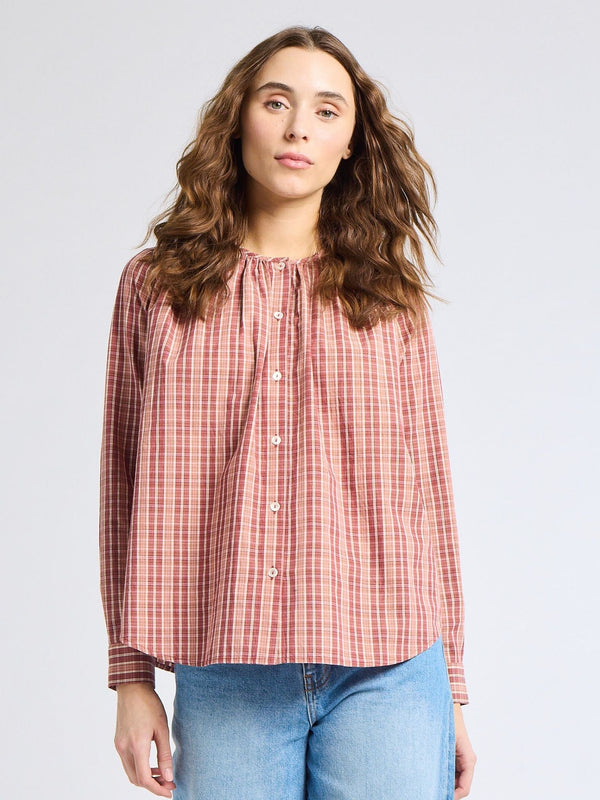 Florian Top in Rose Plaid — view 7
