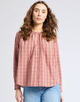 MILLE Clothing Florian Top in Rose Plaid