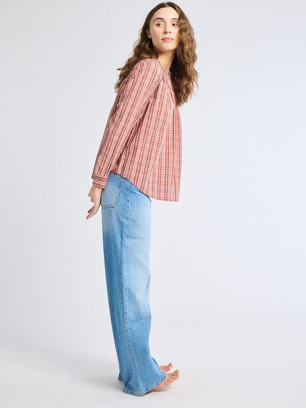 Florian Top in Rose Plaid — view 6