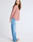 MILLE Clothing Florian Top in Rose Plaid