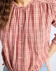 MILLE Clothing Florian Top in Rose Plaid