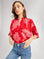 MILLE Clothing Francesca Top in Crimson Floral