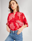 MILLE Clothing Francesca Top in Crimson Floral