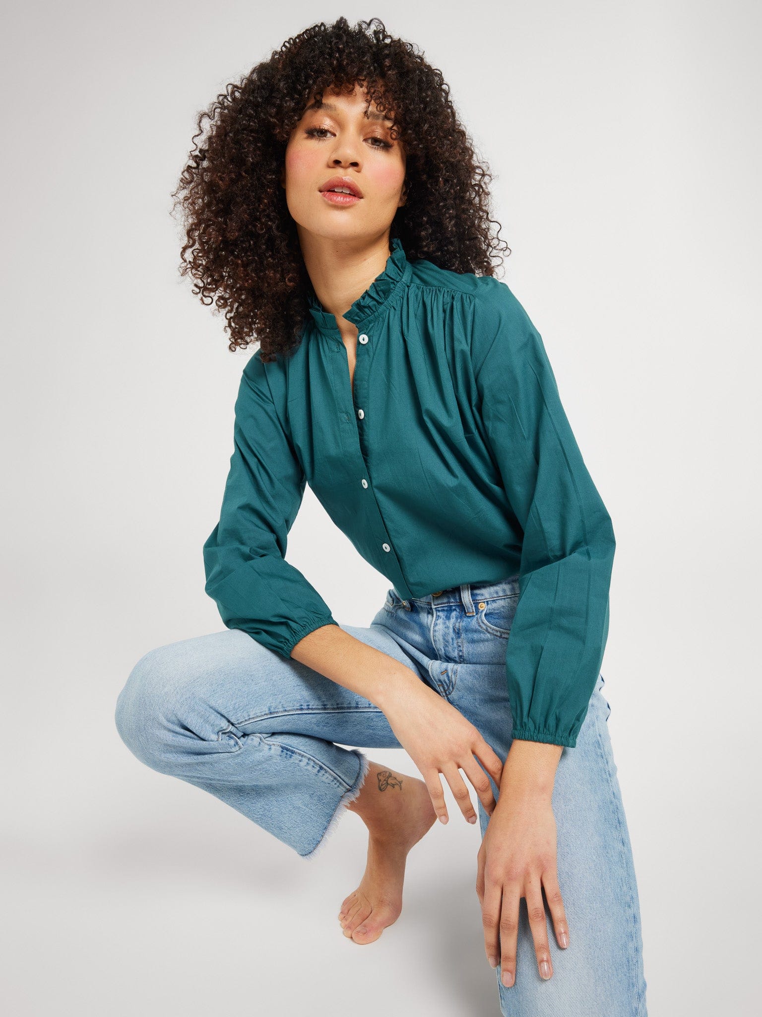 MILLE Clothing Francesca Top in Emerald