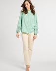 MILLE Clothing Francesca Top in Pistachio Eyelet