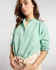 MILLE Clothing Francesca Top in Pistachio Eyelet