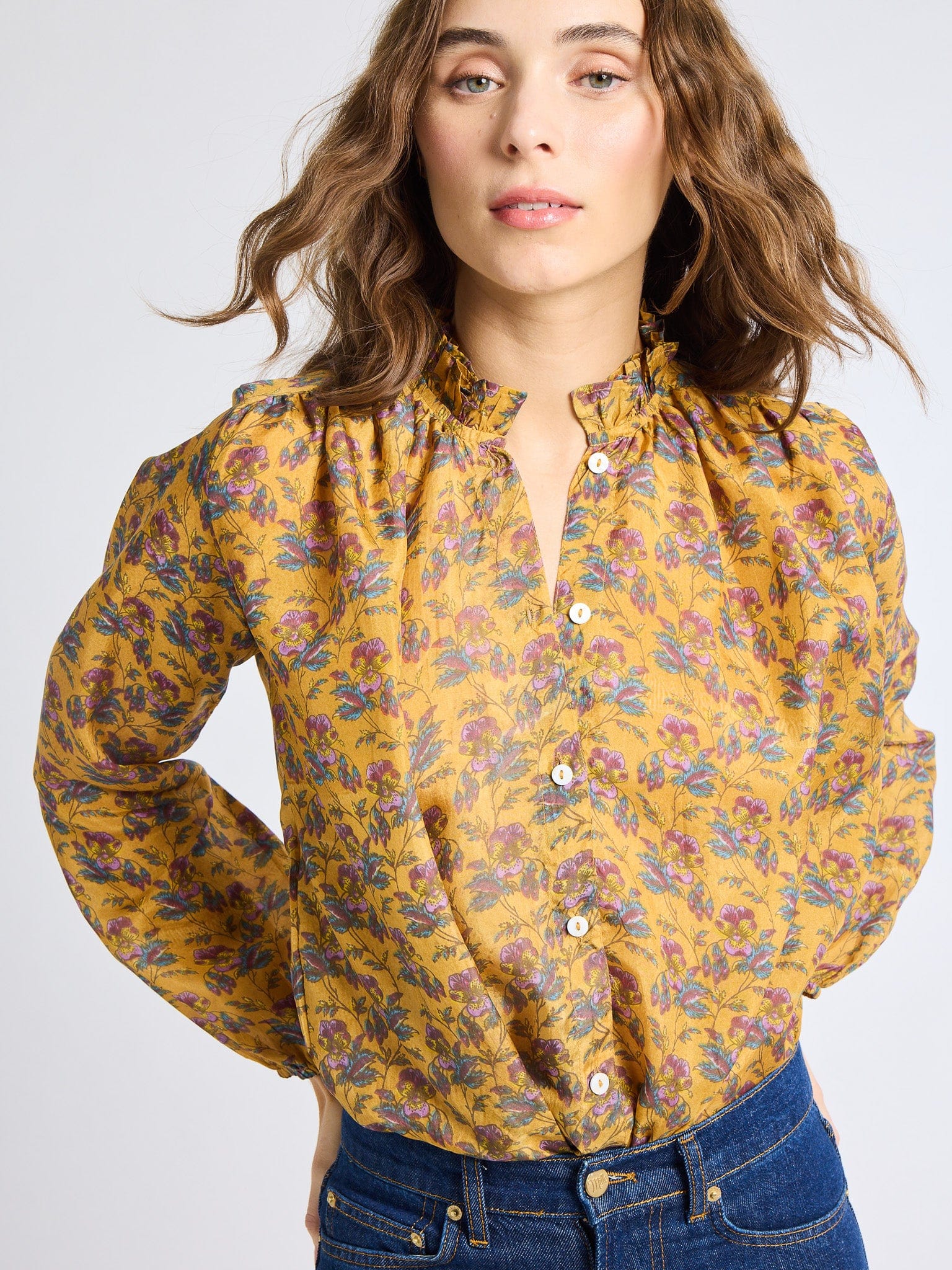 MILLE Clothing Francesca Top in Rattan Floral