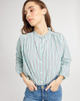 MILLE Clothing Francesca Top in Seaglass Stripe