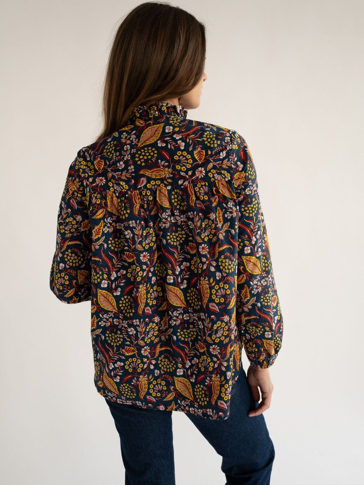 Francesca Top in Star Floral — The cloth