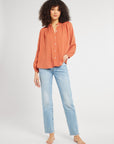 MILLE Clothing Francesca Top in Terracotta Dot